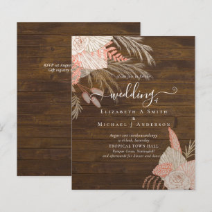 BUDGET  Tropical Pampas Grass Terracotta Wedding