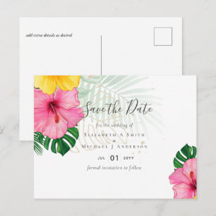 BUDGET Tropical Paradise Beach Wedding  Florals Postcard