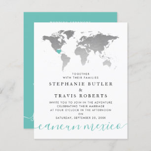 Budget Turquoise Carte Argent Destination Mariage