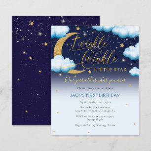 Budget Twinkle Little Star Blue Boy First Birthday
