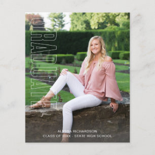 Budget Two Photo Fun Type Gradauate Announcement B Flyer