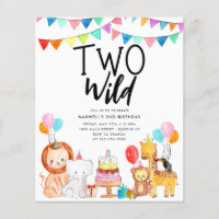 Budget TWO WILD Safari Party Animals 2nd Birthday