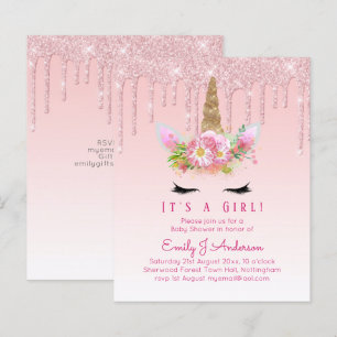 Budget Unicorn Baby Shower Pink Girls Cute