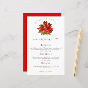 Budget Vacances Mariage Rouge Poinsettia Menu