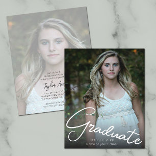 Budget Vertical Photo Graduation Invitations