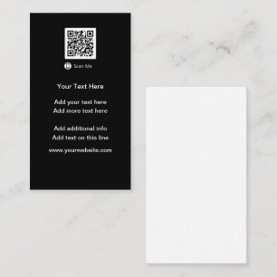 Budget Vertical QR Code Business Cards