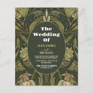 Budget Vintage Floral Art Nouveau Wedding