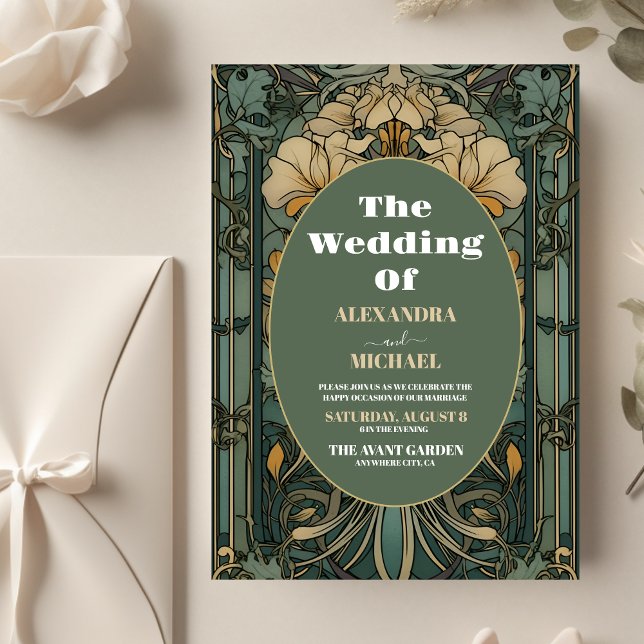 Budget Vintage Floral Art Nouveau Wedding Flyer (Creator Uploaded)