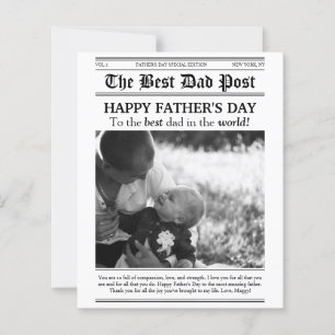 Budget Vintage Newspaper Style Father’s Day