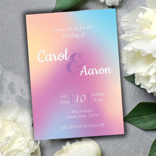 budget watercolor gradient ink and purple wedding flyer (Creator Uploaded)