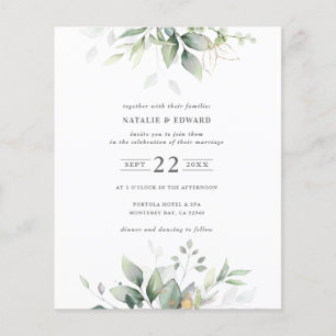 budget watercolor muted green foliage