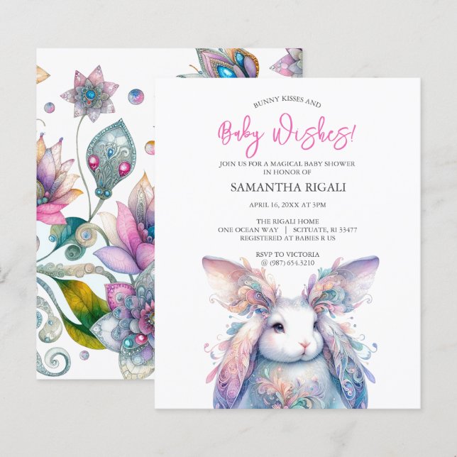 Budget Watercolor Spring Baby Shower (Front/Back)