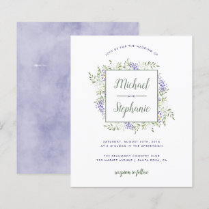 Budget Watercolor Wisteria Frame Wedding