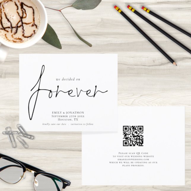 Budget We Decided on Forever QR Code Save The Date (Creator Uploaded)