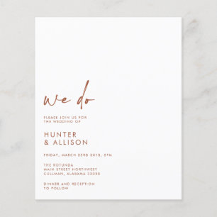 BUDGET We Do Wedding Invitation