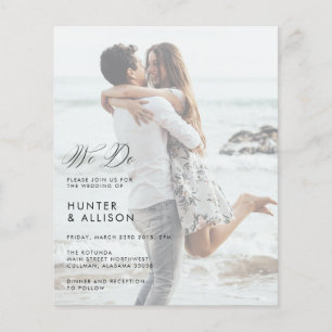 BUDGET We Do Wedding Photo Invitation Flyer