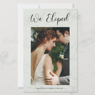 Budget We Eloped Photo Wedding Elegant Marble
