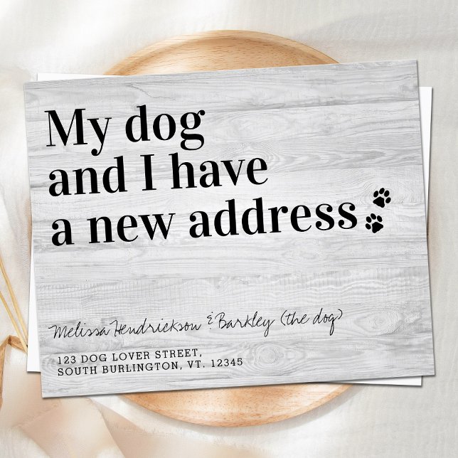 Budget We Have Moved My Dog And I Pet Moving Card (Creator Uploaded)