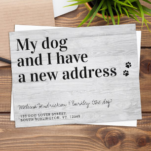Budget We Have Moved New Address Dog Moving Card