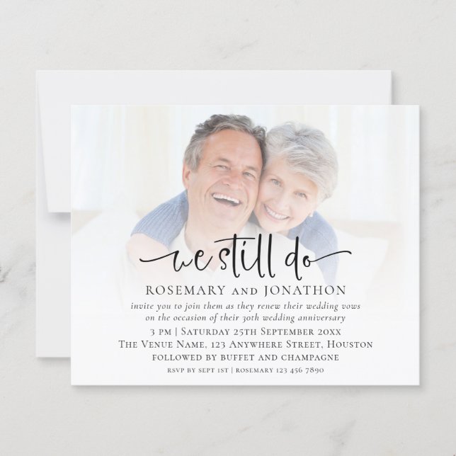 Budget We Still Do Photo Vow Renewal Anniversary  (Front)