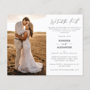 Budget We Tied the Knot 2 Wedding Reception Flyer