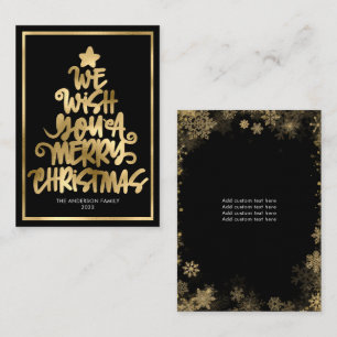 Budget We Wish You A Merry Christmas Black Fun Card