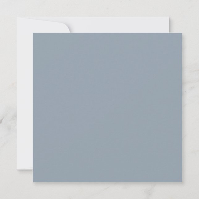 BUDGET WEdding Dusty Blue Monochrome Invitation (Front)