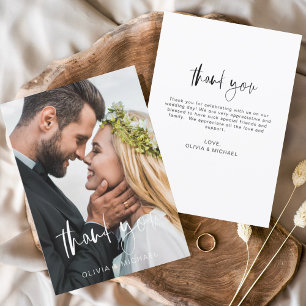 Budget Wedding Handwritten Thank You Photo Flyer