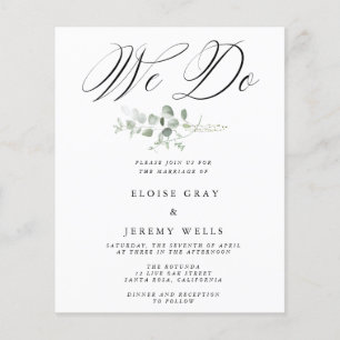 Budget Wedding Invitation  Flyer