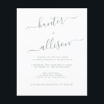 Budget Wedding Invitation  Flyer<br><div class="desc">All aspects of this design can be edited (font,  text size,  or floral accents moved/removed) to fit your needs. Please contact me if you need help with this design.</div>