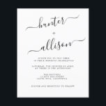 Budget Wedding Invitation  Flyer<br><div class="desc">All aspects of this design can be edited (font,  text size,  or floral accents moved/removed) to fit your needs. Please contact me if you need help with this design.</div>