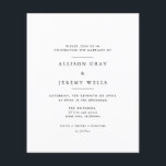 Budget Wedding Invitation Flyer<br><div class="desc">This wedding invitation features a handwritten font and modern minimalist design. Easily change the colours and edit *most* wording to meet the needs of your occasion. This invite is perfect for your contemporary, industrial, or bohemian wedding celebration. Budget Paper is thin! ***Upgrade for a thicker paper. Envelopes are not included...</div>