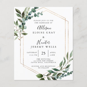Budget Wedding Invitation Flyer