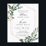 Budget Wedding Invitation  Flyer<br><div class="desc">This modern wedding card has a warm, minimalist design. The front features a lively script text above your first names and date. On the back, we've set the background as transparent, so that the colour of the paper will serve as the base colour. You can choose a colour for the...</div>