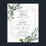 Budget Wedding Invitation  Flyer<br><div class="desc">This modern wedding card has a warm, minimalist design. The front features a lively script text above your first names and date. On the back, we've set the background as transparent, so that the colour of the paper will serve as the base colour. You can choose a colour for the...</div>