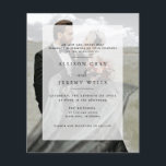 Budget Wedding Invitation Flyer<br><div class="desc">All aspects of this design can be edited (font, text size, or floral accents moved/removed) to fit your needs. Please contact me if you need help with this design. Budget Paper is thin! All designs are offered on traditional cardstock.***Upgrade for a thicker paper. Envelopes are not included with this design....</div>