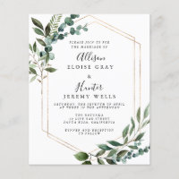 Budget Wedding Invitation Flyer