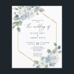 Budget Wedding Invitation  Flyer<br><div class="desc">This modern wedding card has a warm, minimalist design. The front features a lively script text above your first names and date. On the back, we've set the background as transparent, so that the colour of the paper will serve as the base colour. You can choose a colour for the...</div>