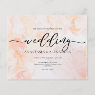 BUDGET wedding invitation. Invitation Flyer