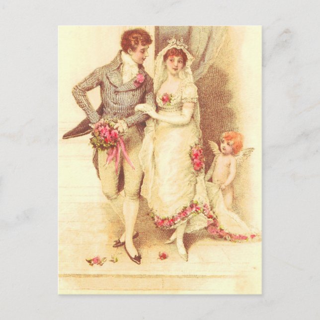 Budget Wedding Invitation Postcard (Front)