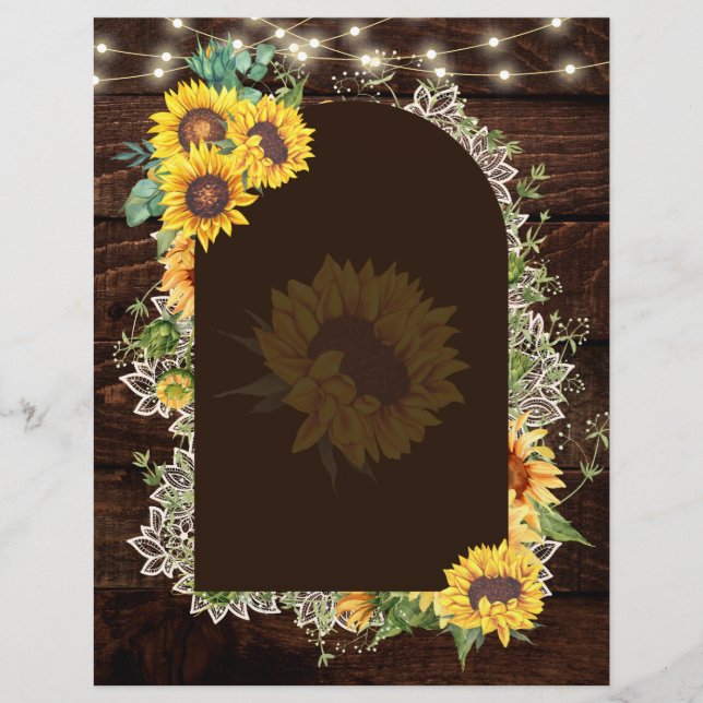 Budget Wedding Invitation Rustic Template Flyer (Front)