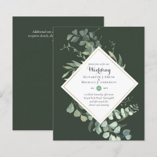 BUDGET Wedding Invitations Greenery Eucalyptus