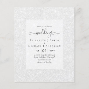 BUDGET WEDDING INVITATIONS - Minimalist Script Flyer