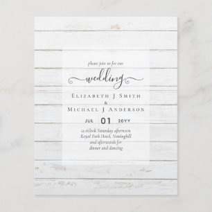 BUDGET WEDDING INVITATIONS - Minimalist Script Flyer
