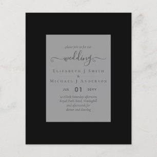 BUDGET WEDDING INVITATIONS - Minimalist Script Flyer