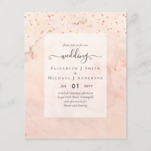 BUDGET WEDDING INVITATIONS - Minimalist Script Flyer