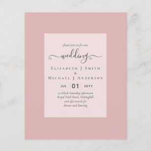 BUDGET WEDDING INVITATIONS - Minimalist Script Flyer