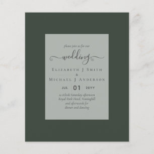 BUDGET WEDDING INVITATIONS - Minimalist Script Flyer