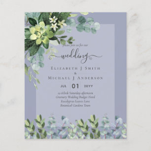 BUDGET WEDDING INVITATIONS SAVE DATES - GREENERY FLYER