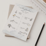 Budget Wedding Itinerary Modern Icons Program<br><div class="desc">Cute Modern Icon Wedding Itinerary Program you can easily customize for your guests</div>